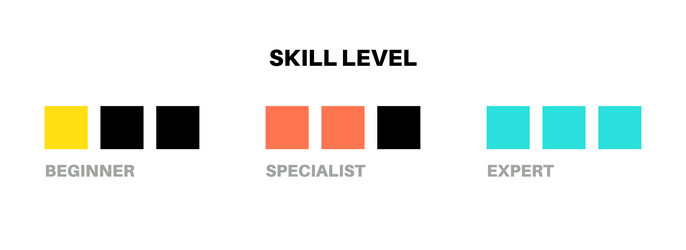 skill level diagram vector