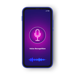 Voice recognition or assistant ui design vector