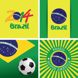 abstract background with a brazil allusive objects vector image