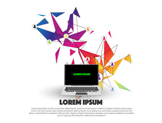 abstract geometric pattern and background vector image