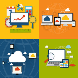 Cloud Computing Devices vector