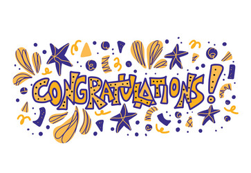 Congratulations quote concept design word Vector Image