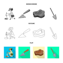 design story and items sign set vector image