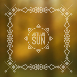 frame in the ethnic style on blurred background vector image