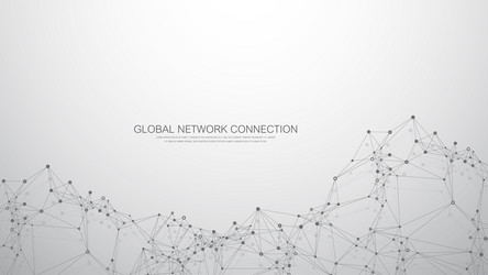 global network connection banner design template vector image