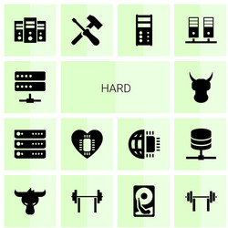 Hard icons vector