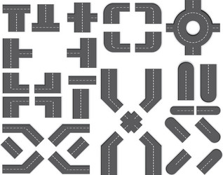 Road map kit construction elements Royalty Free Vector Image