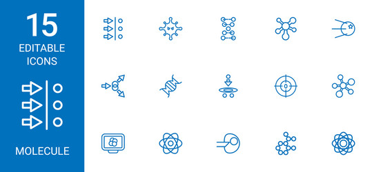 7 molecule icons Royalty Free Vector Image - VectorStock