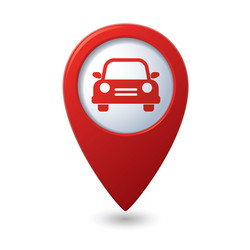 Navigation Pointer with Car Icon vector image