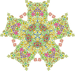 Pentagonal mandala five pointed design element eps vector