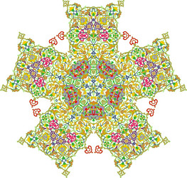 pentagonal mandala five pointed design element eps vector