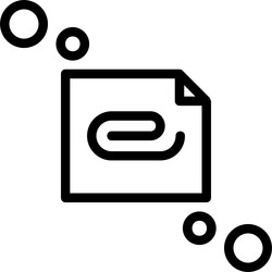attach file linear style icon design vector image