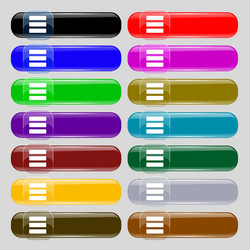 list menu content view options icon sign set from vector image