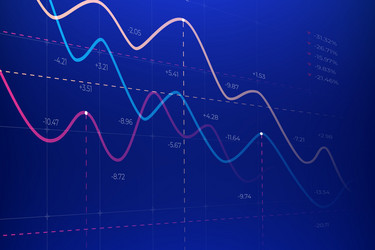 negative chart of investment financial data vector