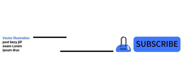 subscribe button with padlock icon indicating vector image