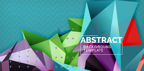 Triangular low poly background design vector
