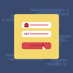 web template of computer login form vector image
