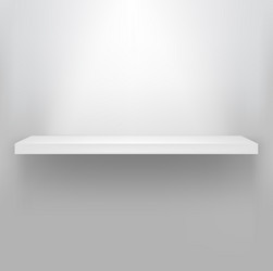 White Empty Shelf vector image