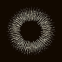 exploding firework burst in vintage style retro vector image