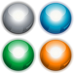 glossy web circle buttons vector image