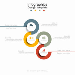 Infographic Data Template - Circular Charts vector image