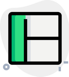left sidebar layout with spit at right vector image