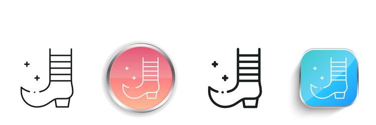 leprechaun icon thin linear regular and button vector image