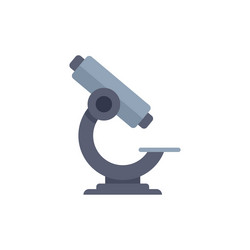 microscope standing on empty laboratory tabletop vector image