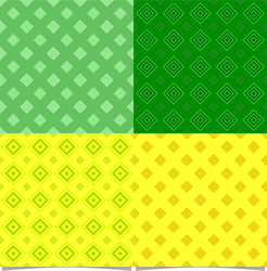 seamless geometric square pattern background set vector image