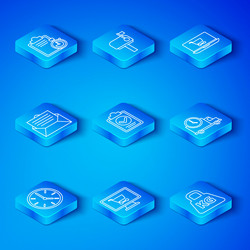 set line clock verification of delivery list vector image