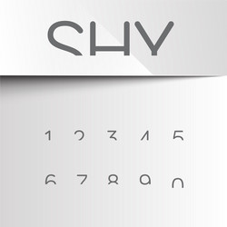 shy font with only top characters vector image
