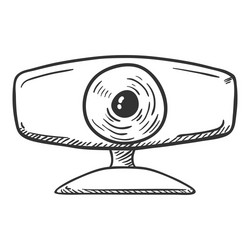 sketch web camera vector image