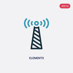 two color elements icon from technology concept vector image