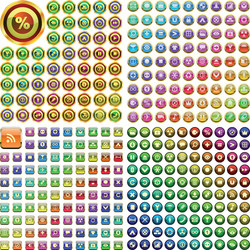 web buttons vector image