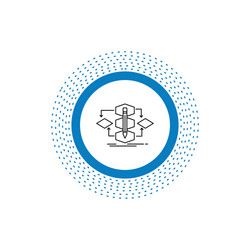 Algorithm design method model process line icon vector