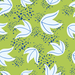 Random abstract seamless pattern with white vector