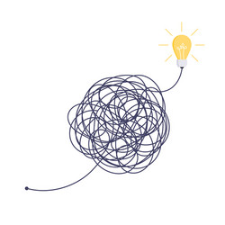 complex easy simple way from start to idea chaos vector image