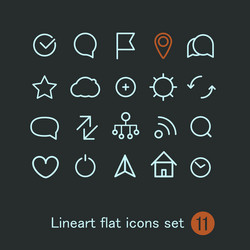 different modern media web application icons vector image