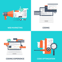 flat background coding vector image