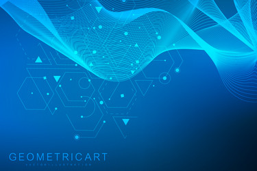 geometric abstract background with connected line vector