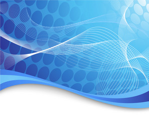 Modern Blue Tech Background with Water Wave Effect vector image