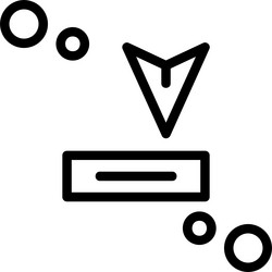 receive button linear style icon design vector image