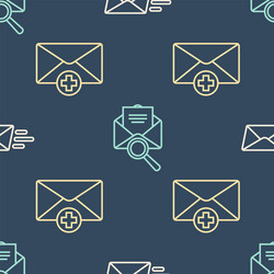 set line express envelope received message vector image