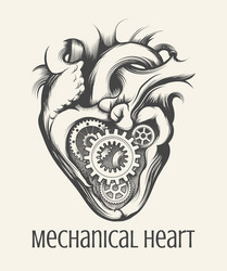 Steampunk Heart Mechanism vector image