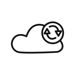 data synchronization icon linear graphics sign vector image