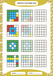 repeat colorful pattern cube grid with squares vector image