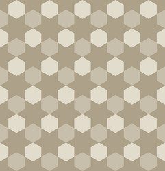 seamless hexagon shape background pattern brown vector image