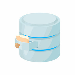 storing files in database icon cartoon style vector image