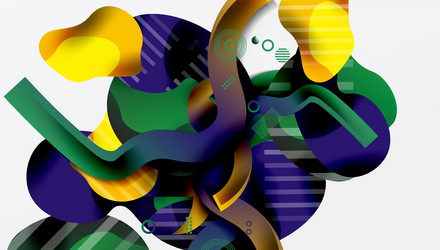 vibrant abstract background overlapping shapes vector image