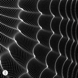 wavy grid background 3d abstract vector image